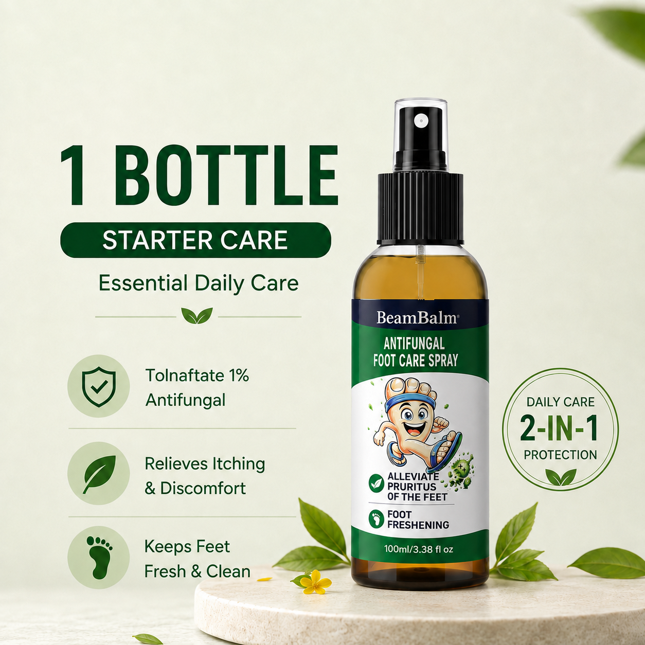 BeamBalm® Tolnaftate Antifungal Foot Spray
