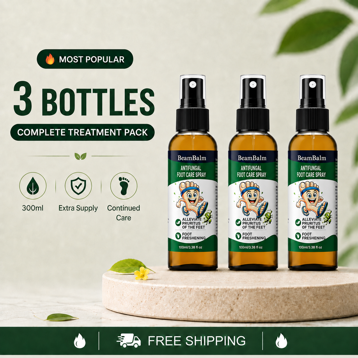 BeamBalm® Tolnaftate Antifungal Foot Spray