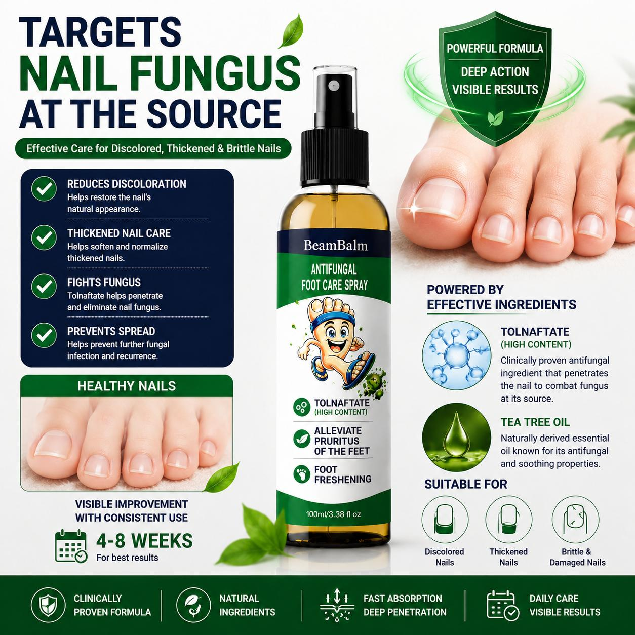 BeamBalm® Tolnaftate Antifungal Foot Spray