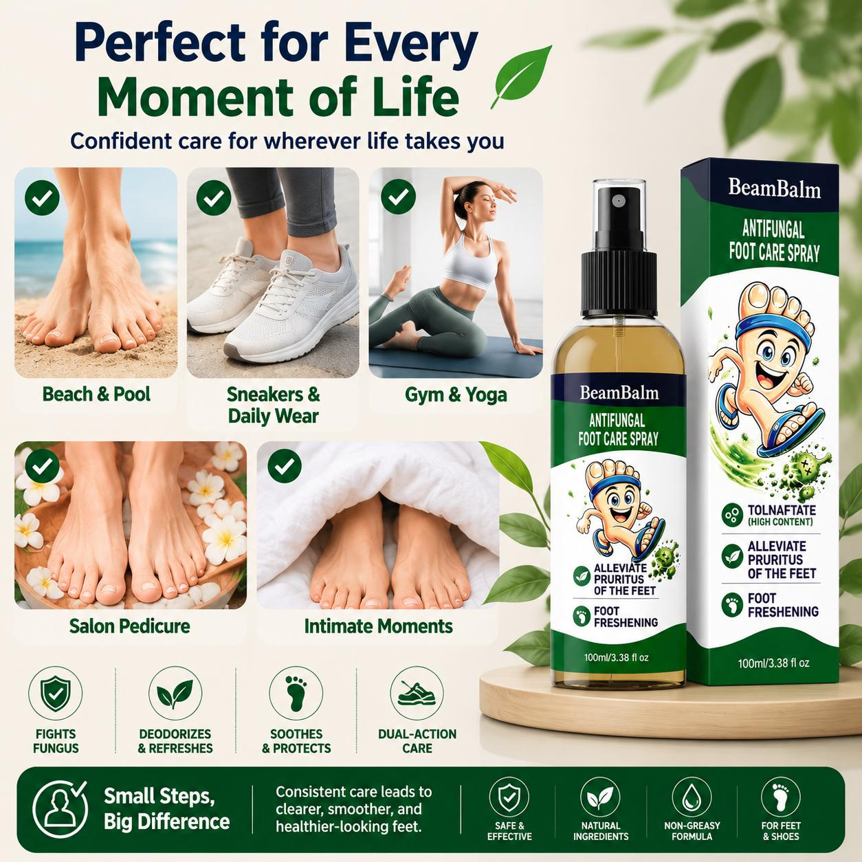 BeamBalm® Tolnaftate Antifungal Foot Spray
