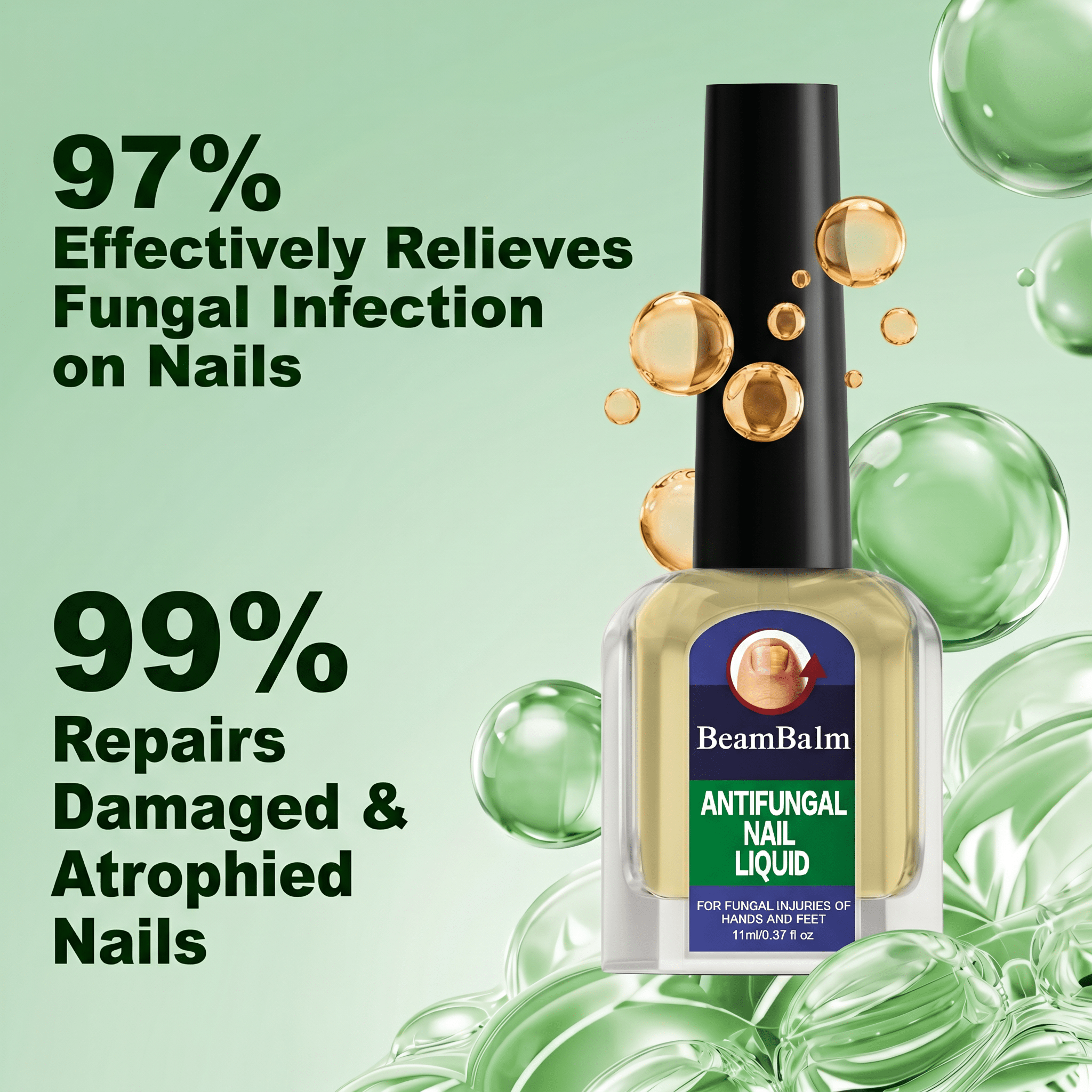 BeamBalm Antifungal Nail Liquid for fungal nail care and damaged nail repair