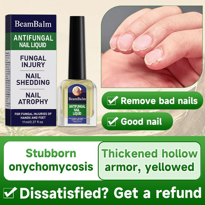 Líquido antimicótico para uñas BeamBalm para el cuidado de la onicomicosis y de las uñas con un aspecto poco saludable