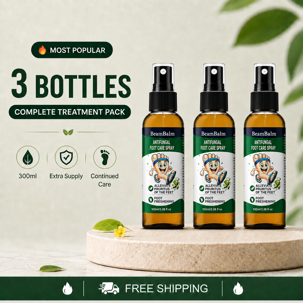 BeamBalm® Tolnaftate Antifungal Foot Spray