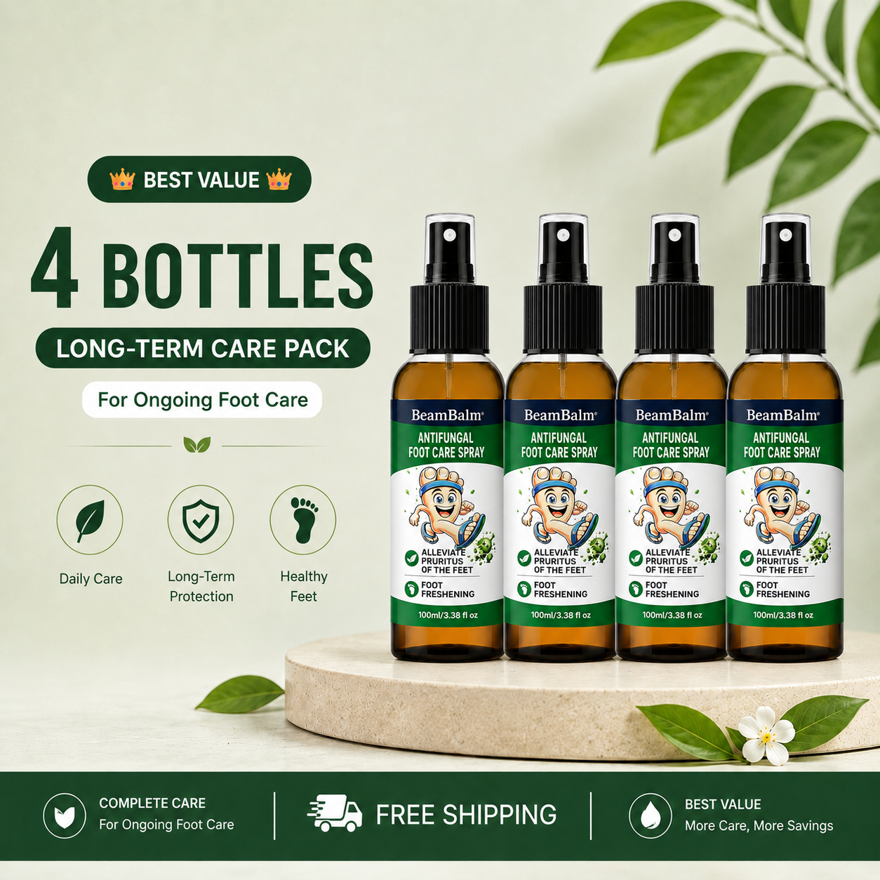 BeamBalm® Tolnaftate Antifungal Foot Spray